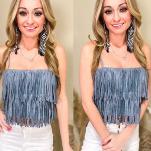 All The Fringe Crop Top 
