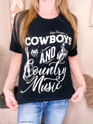 Cowboys and Country Music Crop Tee 