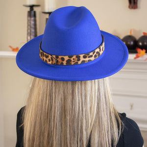 Royalty Blue Leopard Hat 