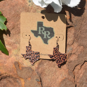 Texas Leopard Print Earrings Earrings 
