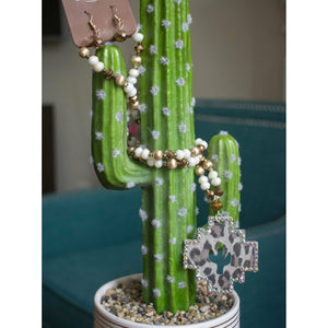 The Rhinestone Cactus Cutout Necklace Necklace 